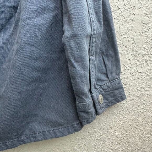 NWT Zara Long Sleeve Button Down Shirt Blue 18-24M - Picture 4 of 5